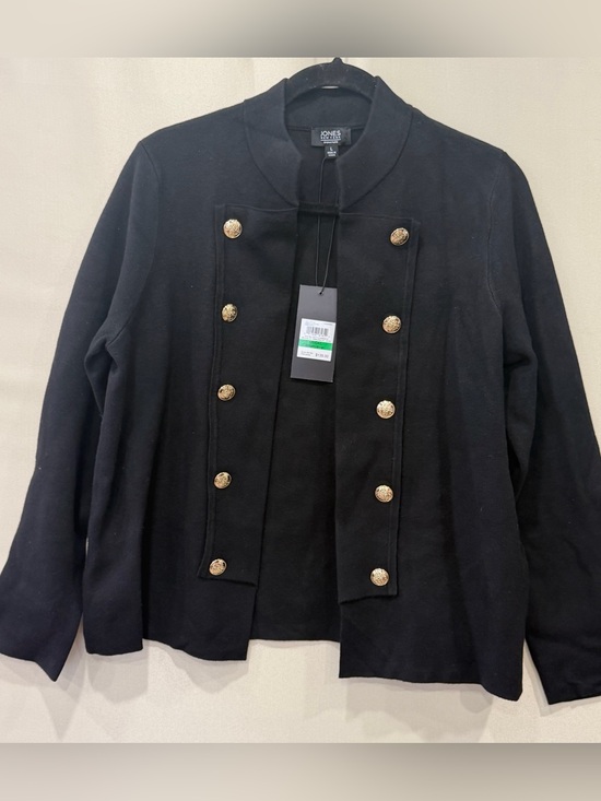 Jones New York Jackets & Blazers - Jones New York Black Military-Button Knit Blazer